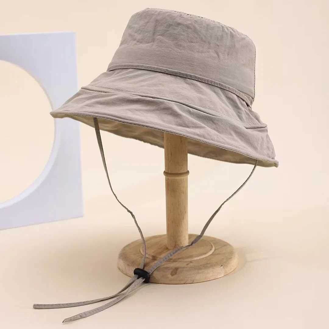 2023 Womens Bucket Hat Spring Summer Windproof Sunshade Fisherman Cap Female Sunscreen Sun Hat Cloth Foldable Sunhat New Y250707
