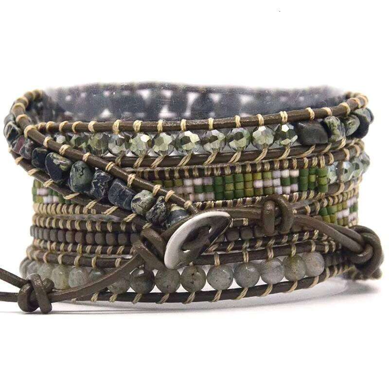 Natural Stone Miyuki Bead Handmade Classic Bohemian Multi-layer Packaging Bracelet