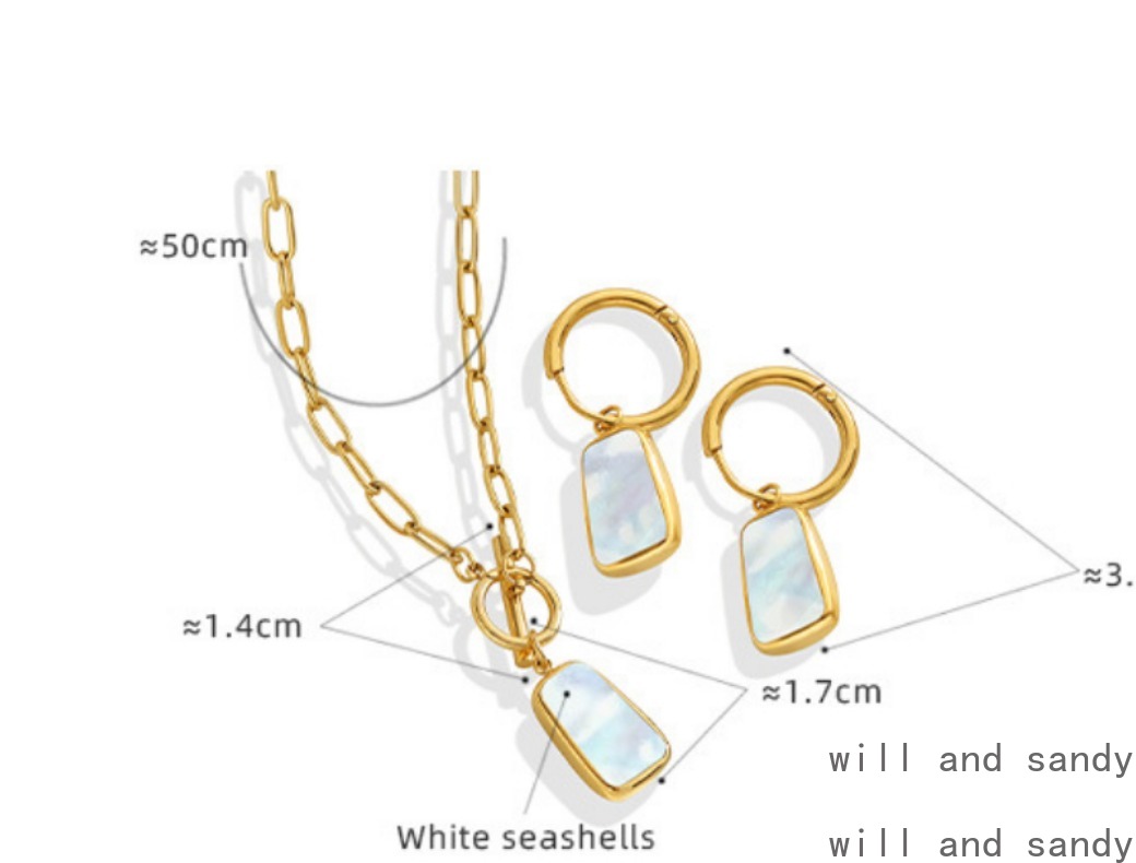 18k Gold Plated Square Shell Necklaces Choker Butterfly Heart Pearl Pendant Designer Jewelry Women Necklaces Fine Jewelry Engagement Wedding Mother Da