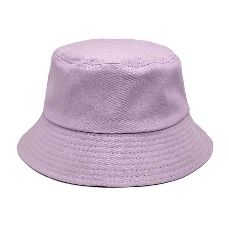 Korean Macaron Solid Color Bucket Hats for Women and Men Summer Outdoor Leisure Sunscreen Versatile Couple Panama Basin Cap Y250707