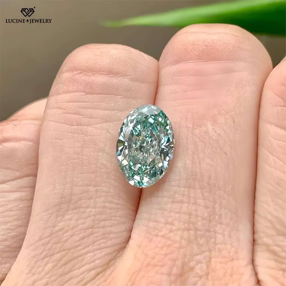 2CT Green Lab Grown Diamonds Rare 3EX Cut Conflict-Free by Lucine Jewelry Green Lab Grown Diamonds