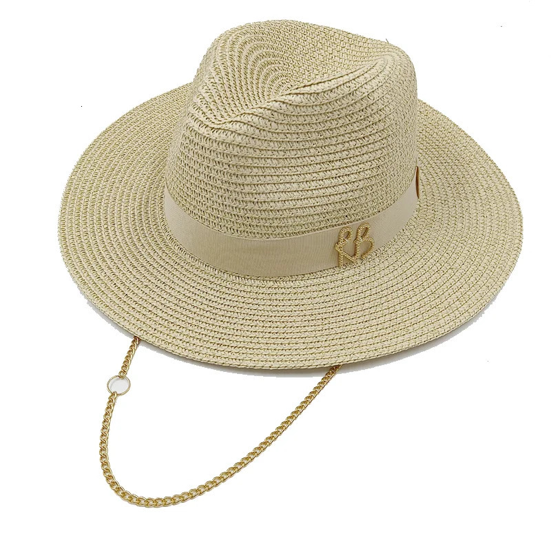 Womens Hat Salty Grass Straw Letter Jazz Sun Men and Women Summer Panama Outdoor Vacation Beach Wholes 250707