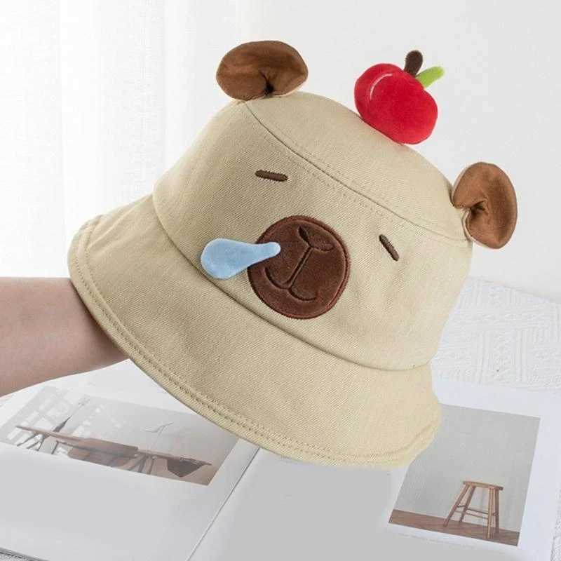 2025 New Spring Men Women Bucket Hat Creative Capybara Pattern Sun Protective Caps for Outdoor Daily Travel Photography Headwear Y250707