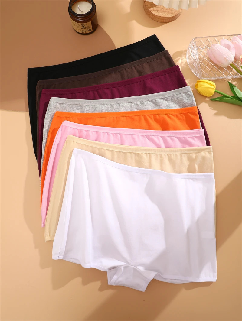 Womens Panties Cotton Seamless Sports Boxers Underwear Female Solid Color Briefs Cozy Lingerie Intimate Underpants XSXL 250624