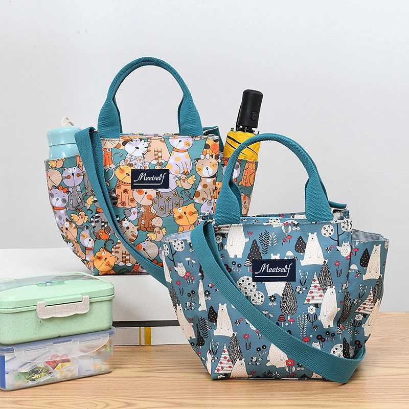 Allover Printed Crossbody Handbag Tote Mom Bag Work Commuter Storage Lunchbox Bag Tote Bag