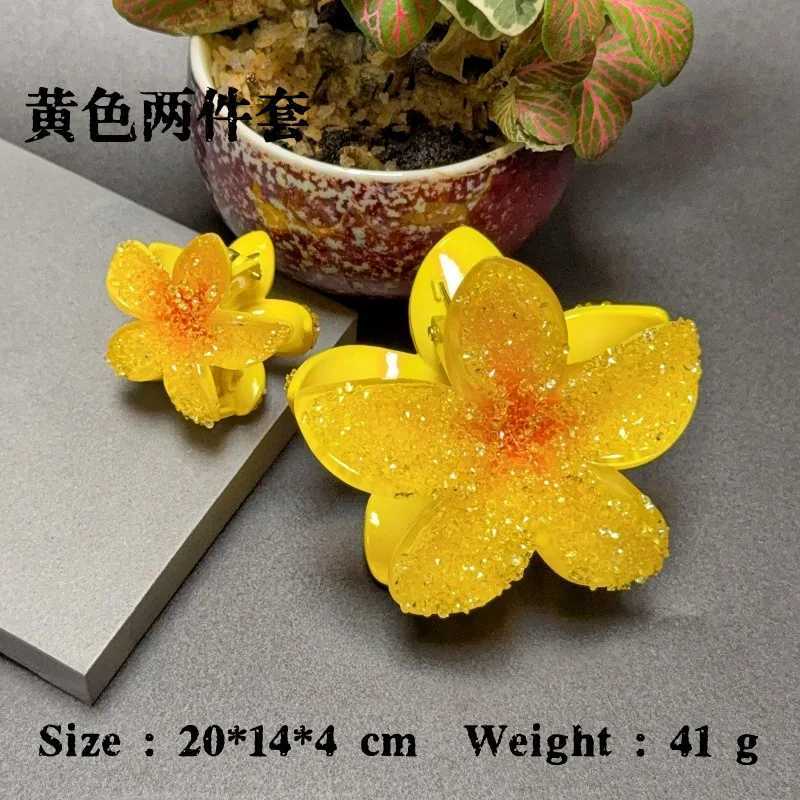 Sweet Transparent Crystal Egg Flower Shark Hair clip Claw For Women Girls New No Slip Crab Hairpin Hair Accessories Tool Gift Z250707