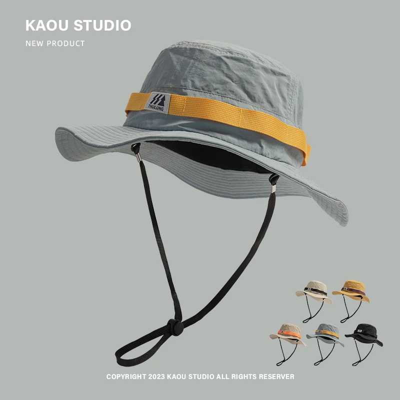 Outdoor Hiking Sun Hats for Women and Men Spring and Summer Big Brim Sun Protection Fashion Versatile Travel Bucket Hat Y250707
