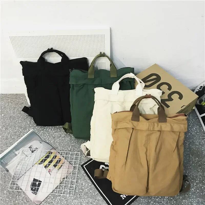 Solid Color Backpack Laptop Canvas Women backpacks High Capacity Female Schoolbag For Teenages Girls Travel Bag Mochila Mujer high-quality