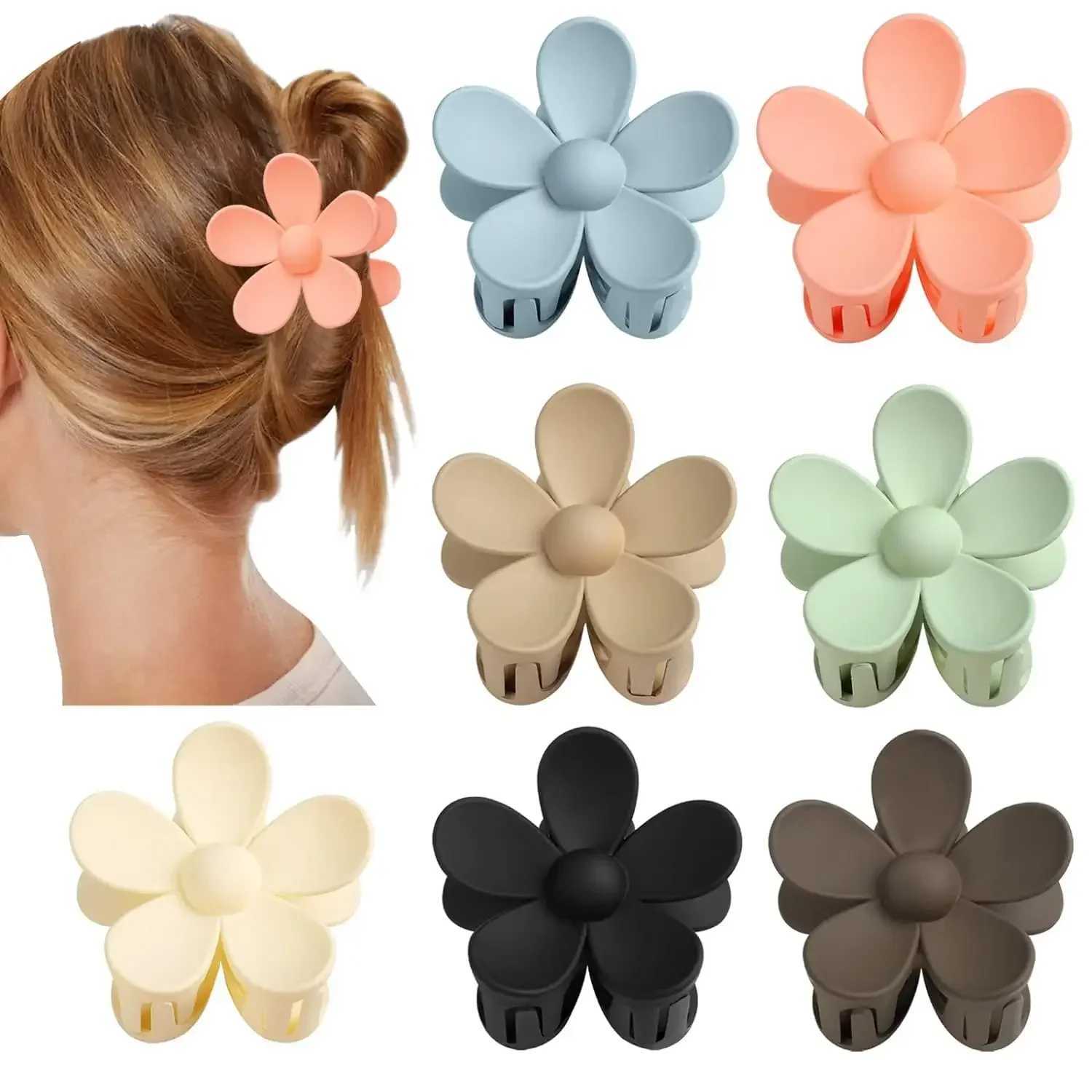 7 PCS Flower Claw Clips Hair Clips for Women Non-Slip Claw Clips for Thick Hair Women Girls Gifts 7 Colors Y250707