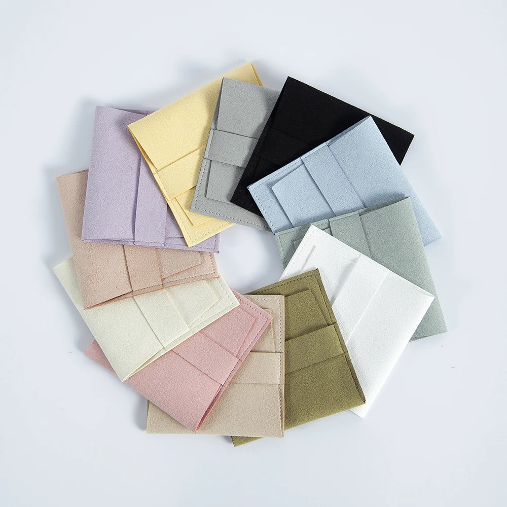 20/50/100pcs Microfiber Jewelry Gift Bags for Wedding Party Candy Favor Envelope Pouch DIY Jewelry Organizer Earring Bracelets 250702