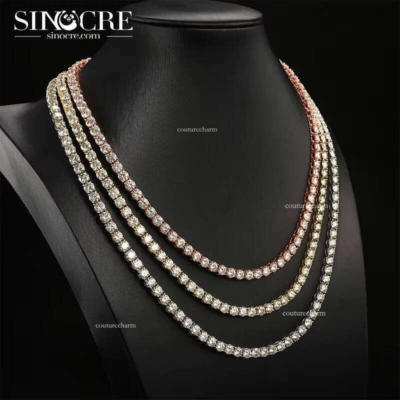 4mm Silicon Stone Tennis Chain S Made in China New Science Hiphop Wedding