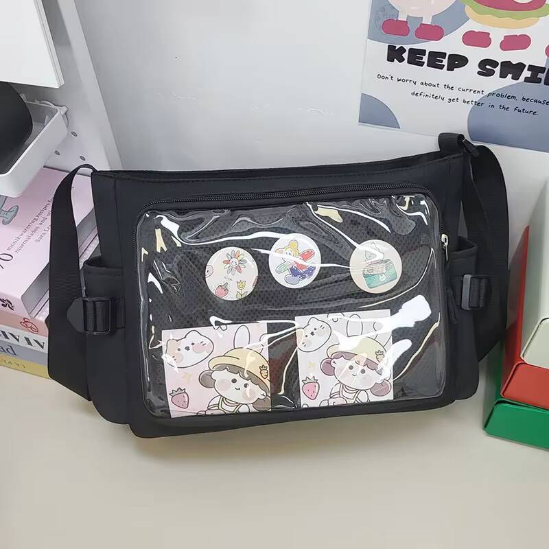 Preppy Style Candy Colour Cute Shoulder Anime Expo Transparent Badge Display Messenger Women Doll Itabag Crossbody Bag ddmynov