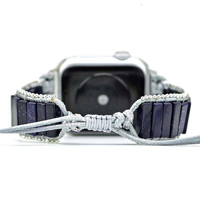 Natural Smart Handmade Bohemian Tubular Stone Unique Night Sky Watch Band 38 42 44 45mm