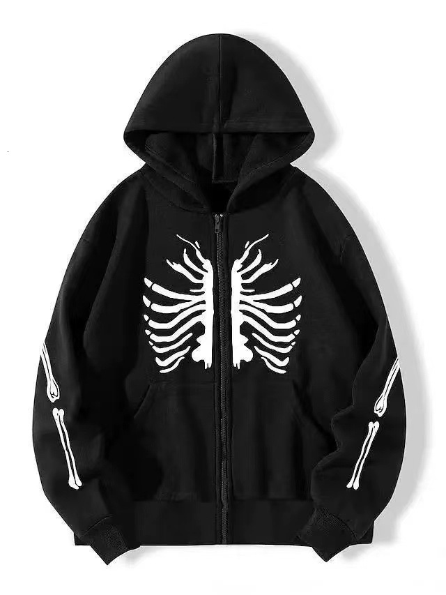 Dark sports shirts mens and womens hoodies gothic style Instagram trendy cute couple Y2k Harajuku zipper hoodie 250708