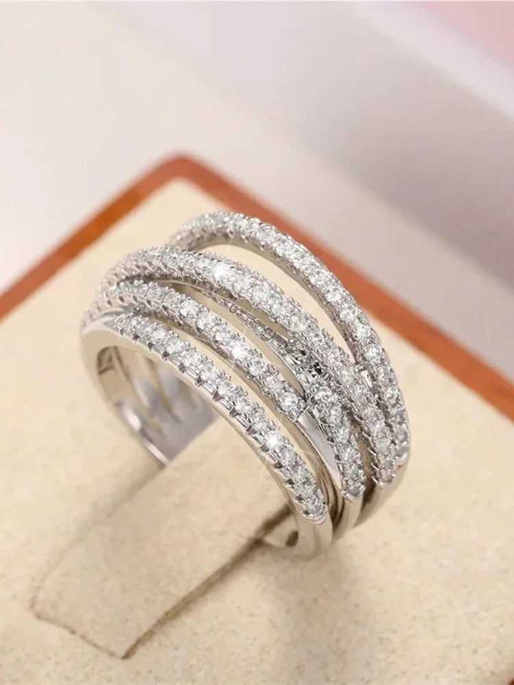 925 Sterling Silver Classic Retro Linewrapping Zircon Ring For Women Engagement Wedding Luxury Fashion High Quality Fine Jewelry XJ250707