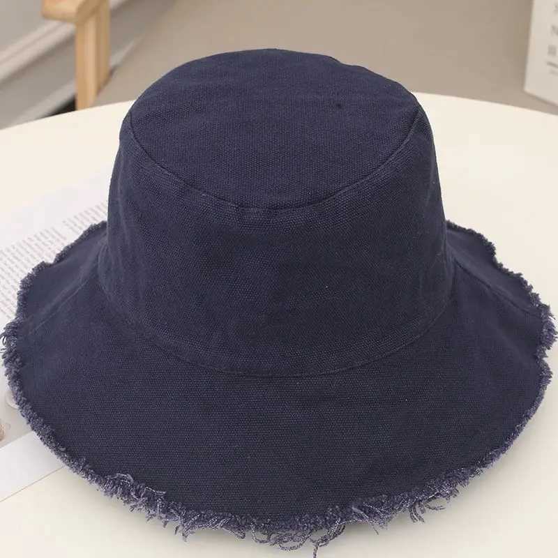 Fashion Foldable Burrs Bucket Hats for Women Men Beach Sun Visor UV Protection UPF 50+ Sun Hat Summer Large Wide Brim Panama Bob Y250707