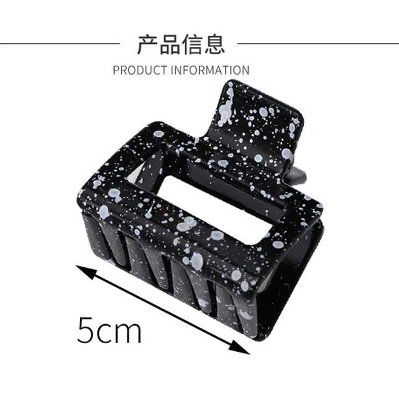5CM Women Elegant Square Hair Claws Solid Color Acrylic Hairpins Korean Cute Barrette Hair Clips Hair Accessories for Girls Y250707