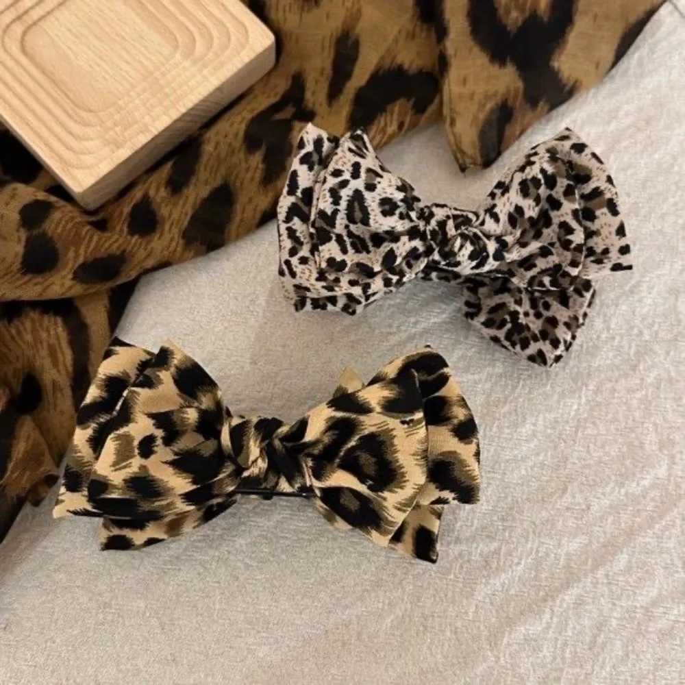 2025 New Vintage Leopard Print Bow Premium Hair Grab Non-slip Hair Accessory Is Suitable for Women To Wear Z250707
