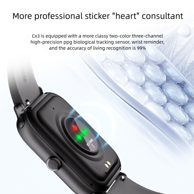 Amazon CX3 smartwatch Bluetooth call sports monitoring watch high-precision heart rate blood oxygen waterproof wristband