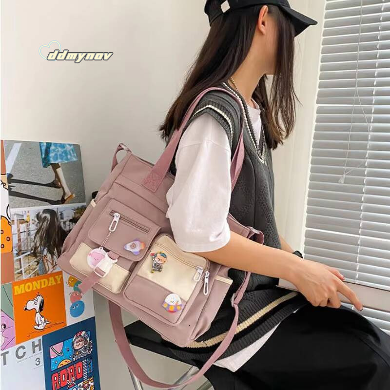 Waterproof Canvas Women Handbags Shoulder Nylon Ladies Messenger Bag Oxford Crossbody Tote Book Bags for Girls Satchels ddmynov
