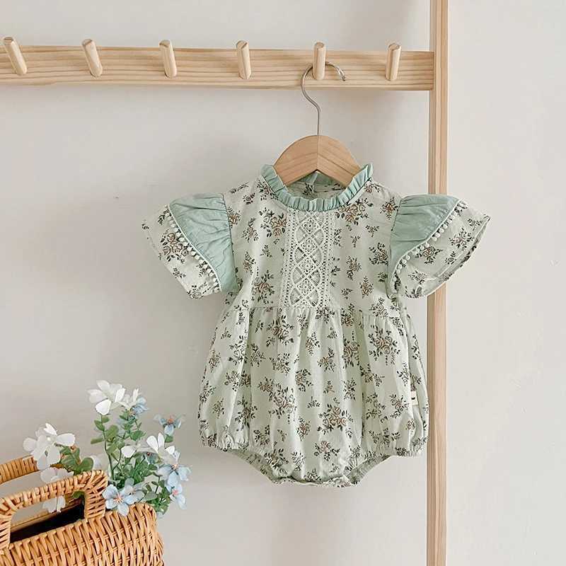 Sister Baby Girls Clothes Summer Baby Girls Short Sleeve Dress Flower Baby Romper Princess Dress Kids Matching Sister Outfit R250707
