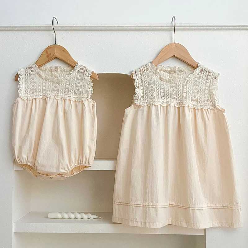 Baby Pink Princess Dress 1-sh Y Girls Dresses Summer Sweet Lace Embroidery Sleeveless Dress Kids Clothes Costumes Children Outfits R250707