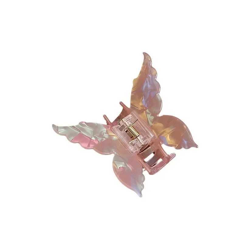 Acetate Retro Butterfly Hair Claw Sweet Cute Fairy Colorful Women Hair Clip Crab Headband Hair Styling Accessories Y250707