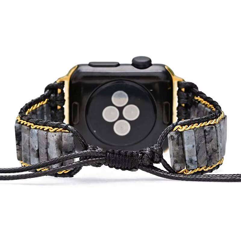Black Labrador Smart Watch Handmade Natural Woven Bracelet Strap