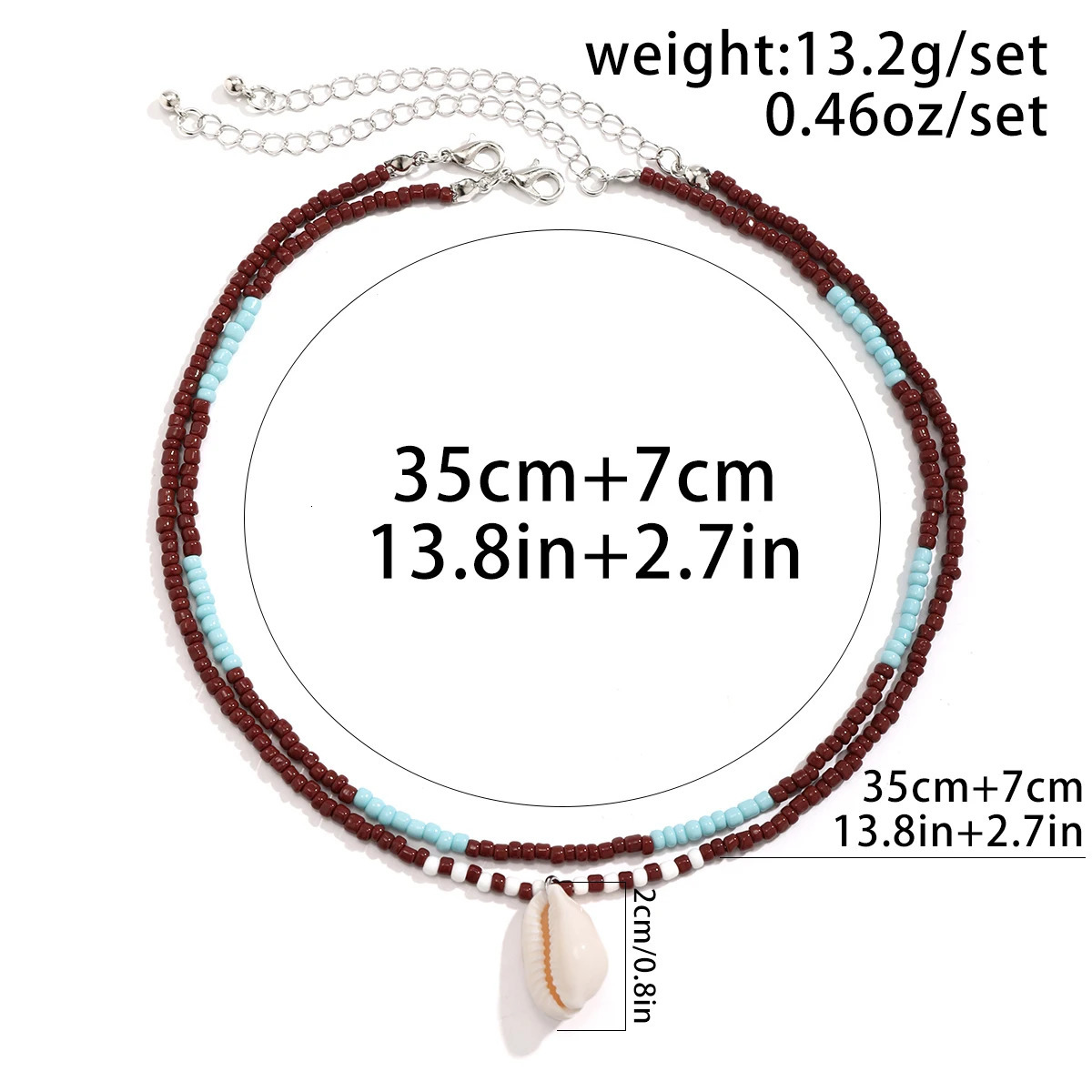 PuRui Bohemian Acrylic Seed Beads Strand Necklace for Women Neck Chain With Shell Charm Choker Jewelry Collar Wedding 250704