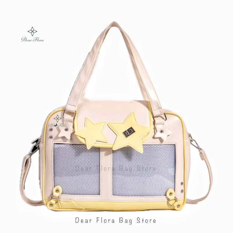 Y2K Trendy Star Ita Lolita Girl Transparent Pocket Fashion Crossbody Womens DIY Display Shoulder Bag Cute Purse Handbag ddmynov