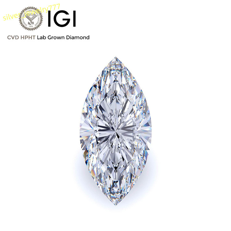 In Stock IGI Certified Lab Grown Diamond DEF Color VVS VS 0.3ct - 5ct Loose Diamond Marquise Cut CVD HTHP Lab Created Diamond