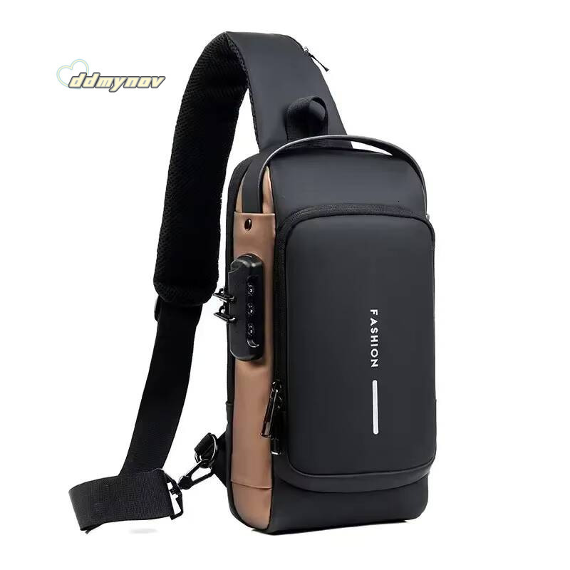 Men Anti Theft Chest Bag Shoulder USB Charging Crossbody Package School Short Trip Messengers Bags Mens Oxford Sling Pack ddmynov