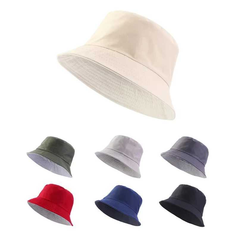New Unisex Solid Foldable Bucket Hat Outdoor Sunscreen Hat Panama Bob Hip Hop Caps Sunhat Outdoor Beach Fisherman Hat for Women Y250707