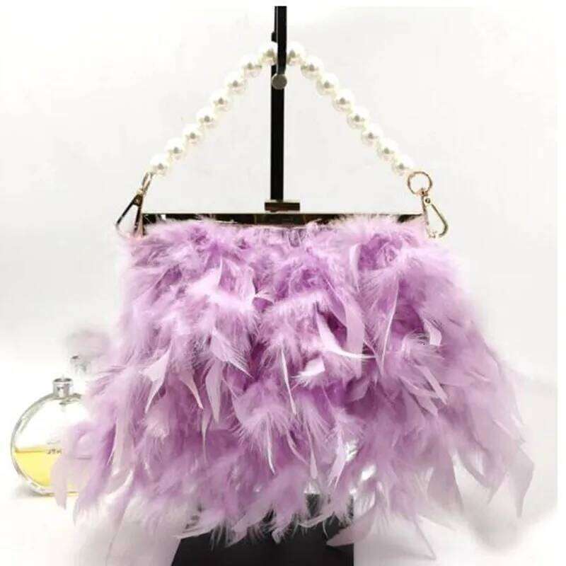 Handbag Women's Evening Clutch White Pearl Chain Shoulder Bag Women Bags Design Party Purse