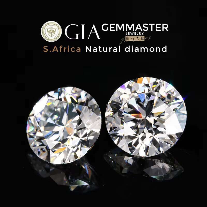 Natural Diamond GIA Certificate D E H Color VVS 0.5 Carat 1 Carat 2 Carat Loose Diamonds Round Brilliant South Africa Diamond