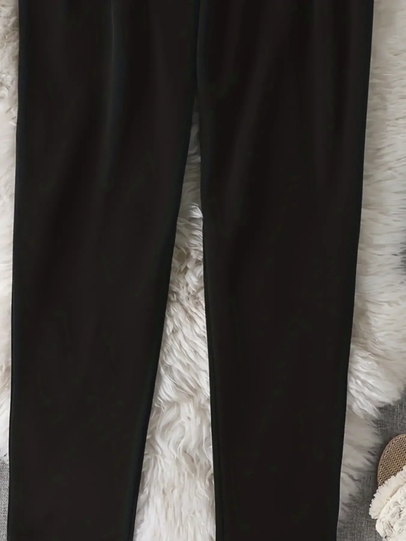 Plus Size 1XL5XL Ladies Casual Pants Loose and Simple Straight Leg Fashionable Solid Color 250628