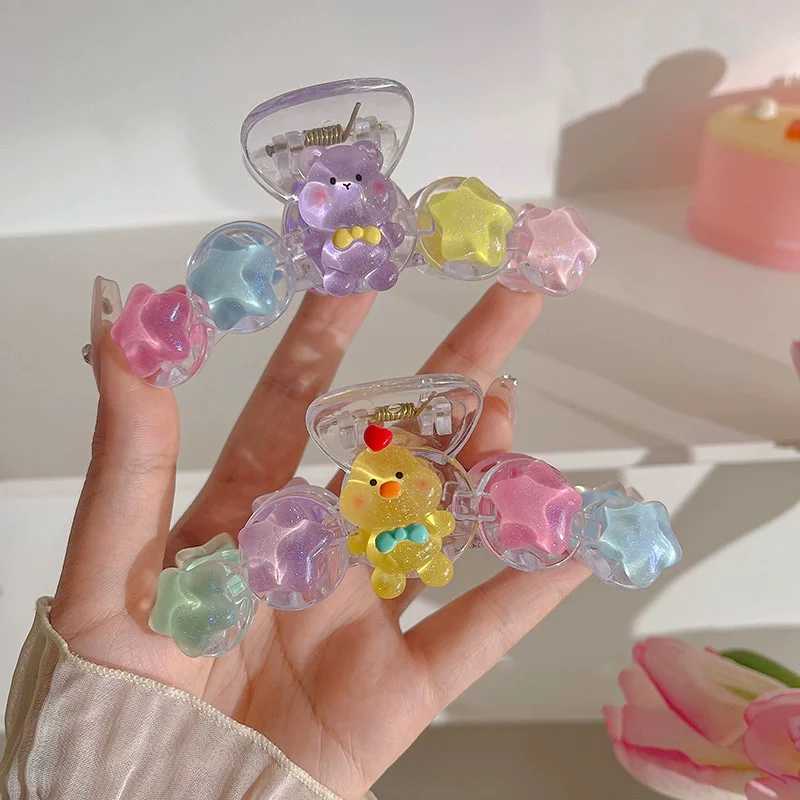 AISHG Candy Color Cute Animal Hair Clip Women Fashion Plastic Large Crab Claw Clip Ponytail Fixing Artifact Girl Hair Accessories Y250707