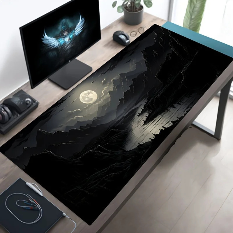 Night Moonlight large cool mouse pad laptop nonslip esports office desk mat game player mousepad mini PC desktop accessories 250703