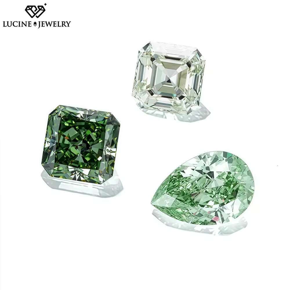 2CT Green Lab Grown Diamonds Rare 3EX Cut Conflict-Free by Lucine Jewelry Green Lab Grown Diamonds