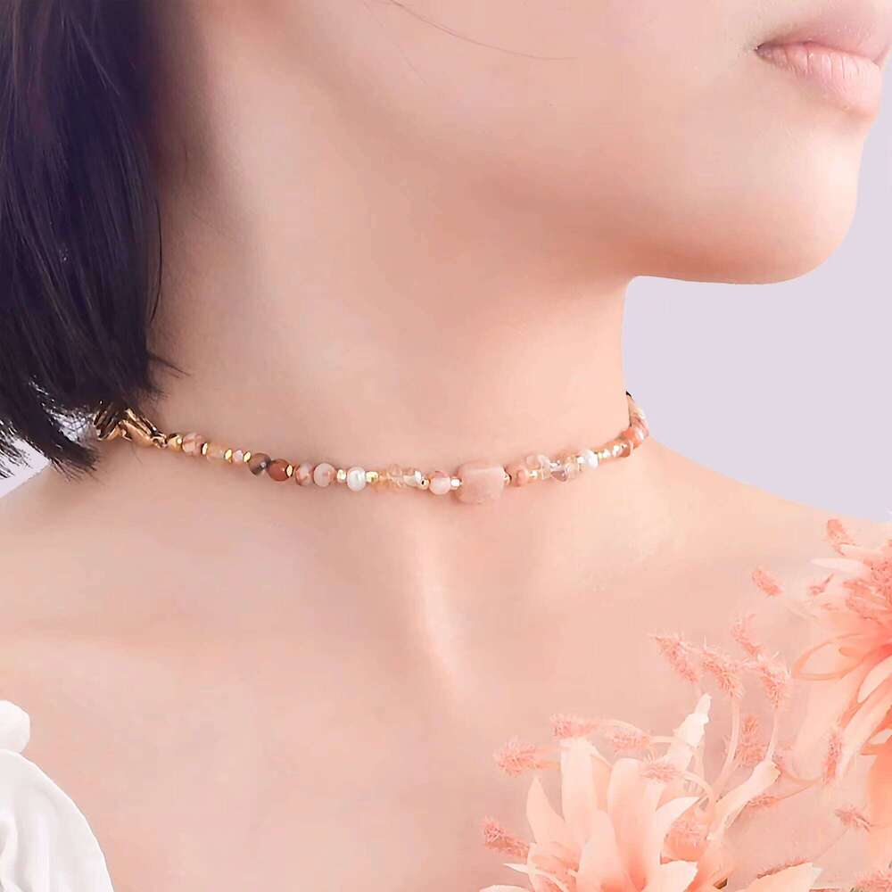 Luxurious Simple Imperial Beaded Chain Natural Stone Phone Lanyard Accessories