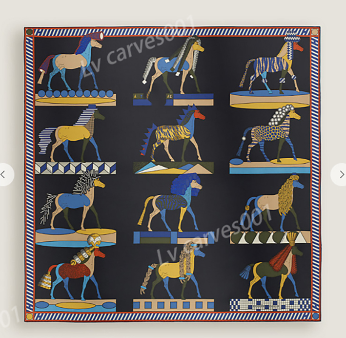 90*90cm h brand full-speed forward designer women twill hand-rolled edge square women spring and Summer new hair band shawl all-season silk scarf