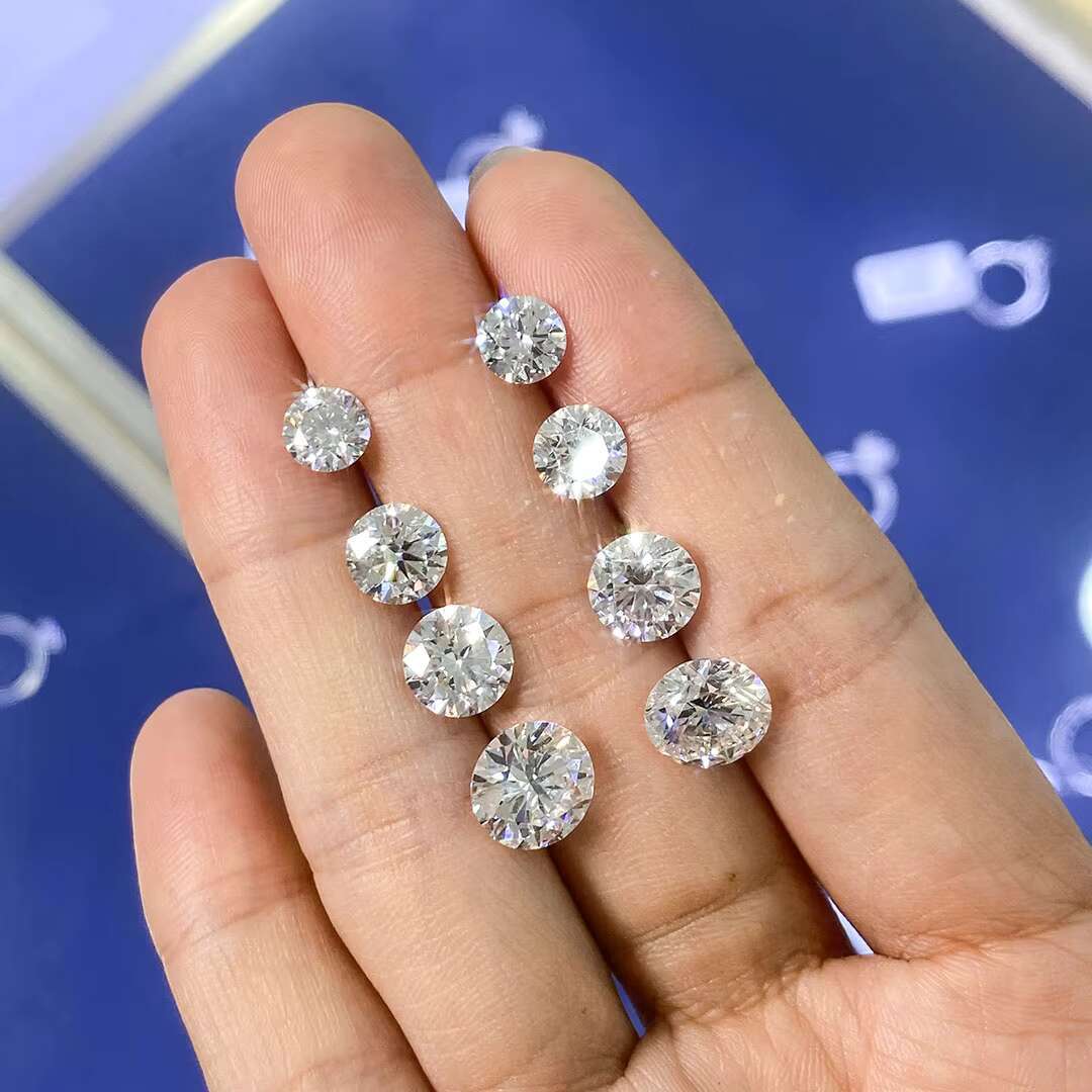 2ct 3ct 4ct 5ct 6ct 7ct 8ct in Stock Round Brilliant Cut E VVS IGI Certified Lab Grown Cvd Diamond Wholesale Price with Jewelry