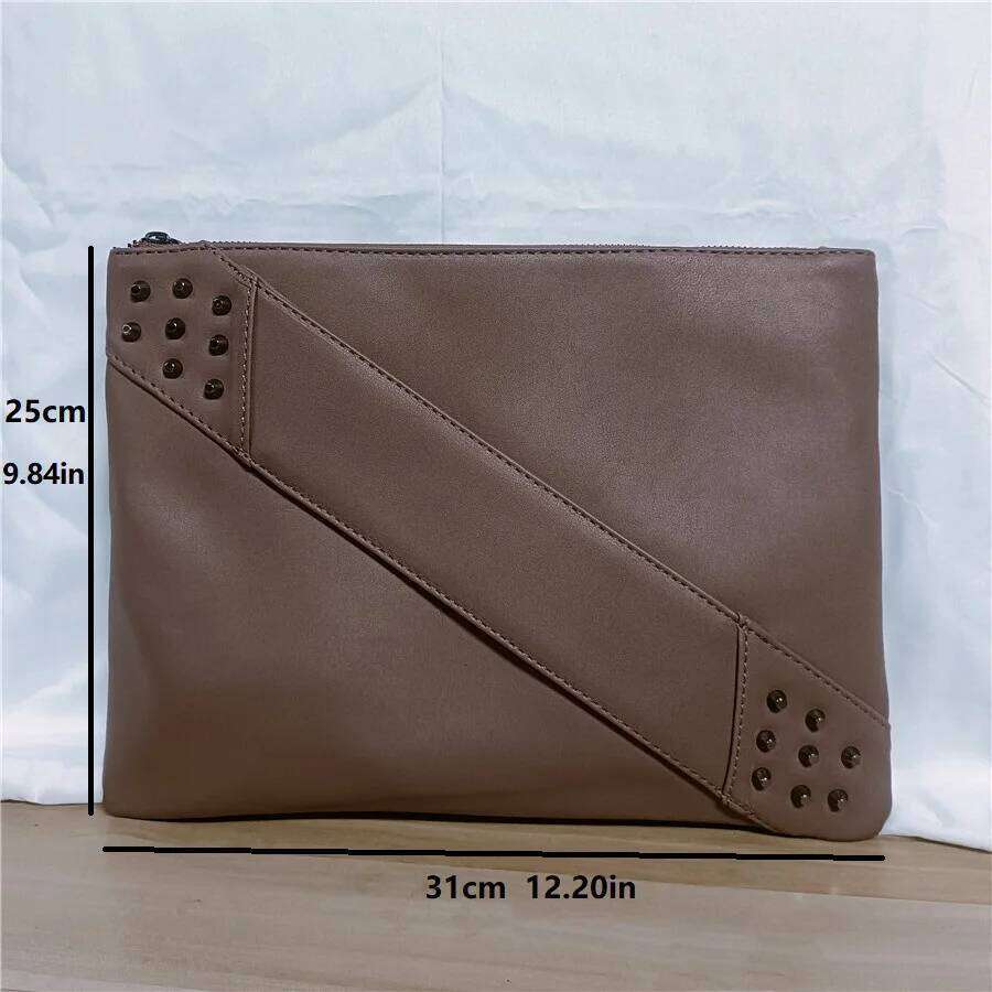Fashion Rivets Women Envelope Clutch PU Leather Women's Crossbody Messenger Bag Female Shoulder Bag Clutches Bolsas Red