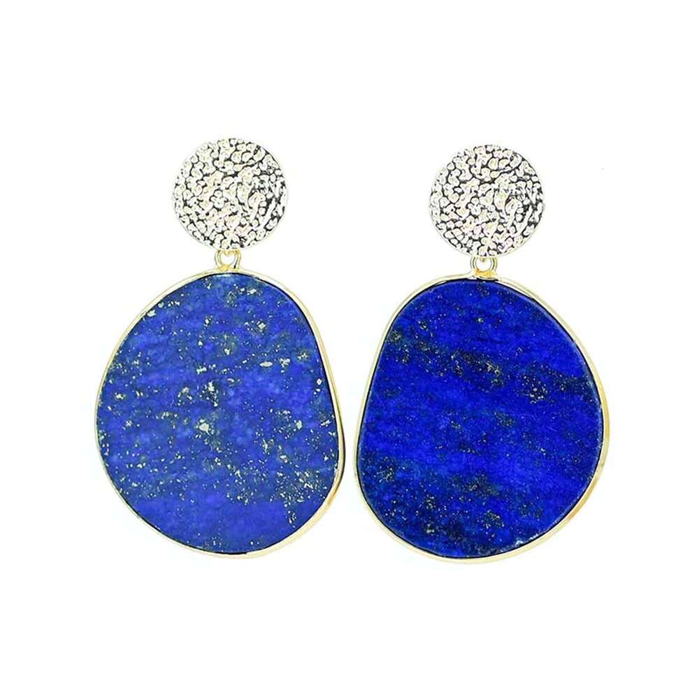 Popular Accessories Natural Lapis Lazuli Fashion Trend Earrings