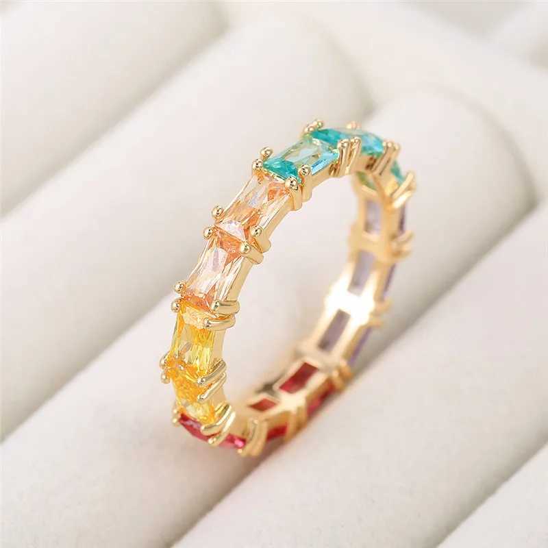 925 Sterling Silver Shiny Cubic Zircon Women Rings Female Daily Wear Stylish Colorful Rings Anniversary Girl Gift Jewelry XJ250707
