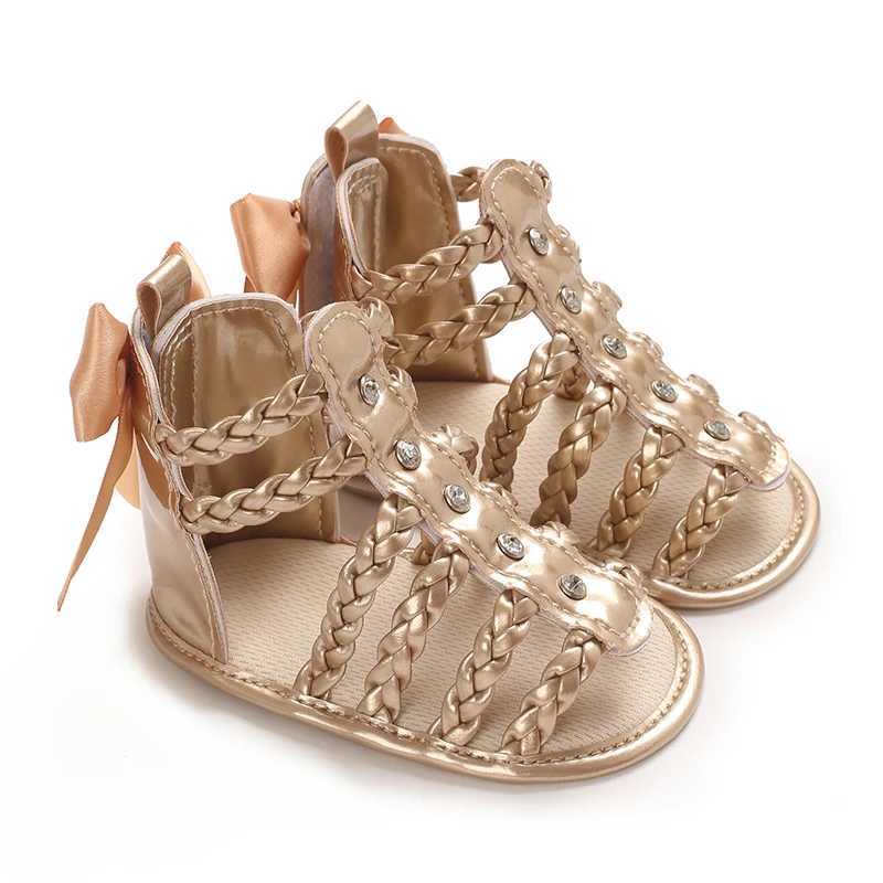 Fashionable Baby Shoes Summer Girls High Cut Hollow Sandals Soft Sole Comfortable Casual Walking Shoes 0-18M R250707