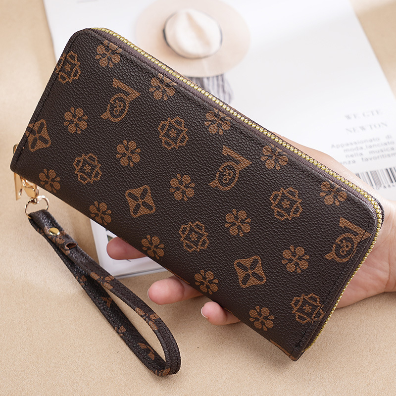 Designer Wallet Women's Long Wallet Organizer - Large Capacity Monogram Clutch with Phone Pocket & Coin Purse