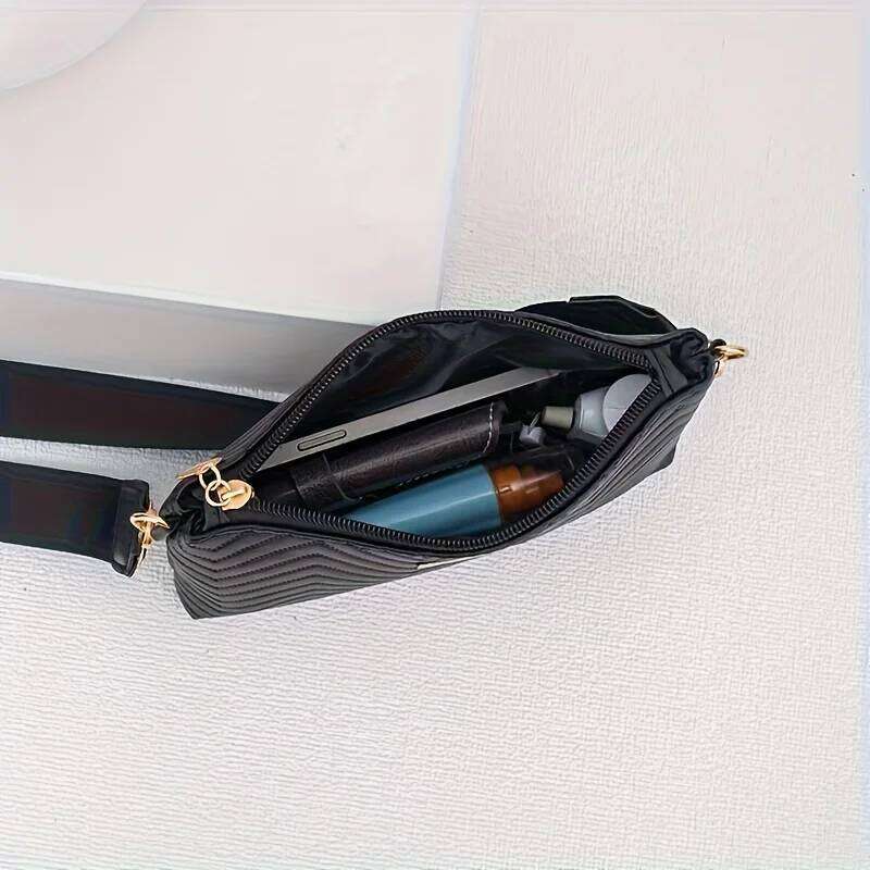 2025 New Minimalist Solid Color Quilted Chain Crossbody Bag For Women Small Lightweight Shoulder Purse Elegant Everyday Handbag