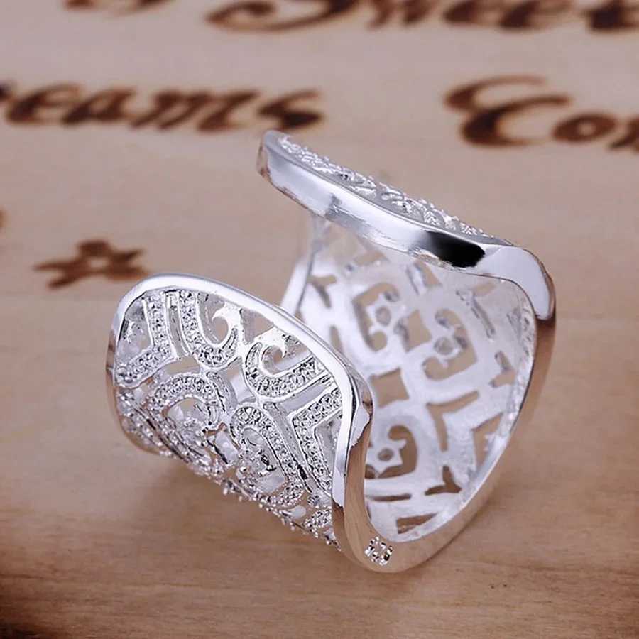 925 Sterling Silver Ring Jewelry Noble Charms Women Lady Crystal Gorgeous Wedding Party XJ250707
