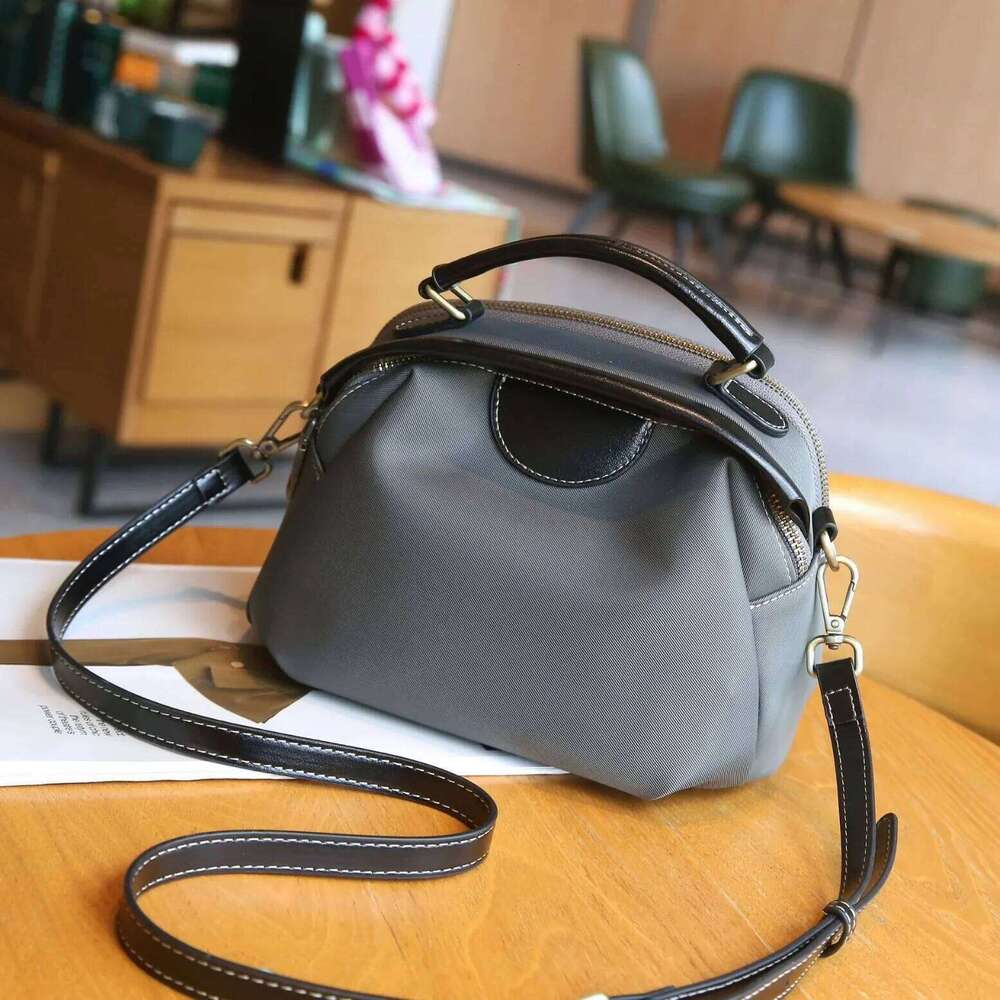 large capacity womens shoulder simple fashionable color blocking shell tote practical commuter bag separator